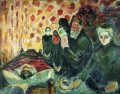 Por la fiebre del lecho de muerte i 1915 Edvard Munch
